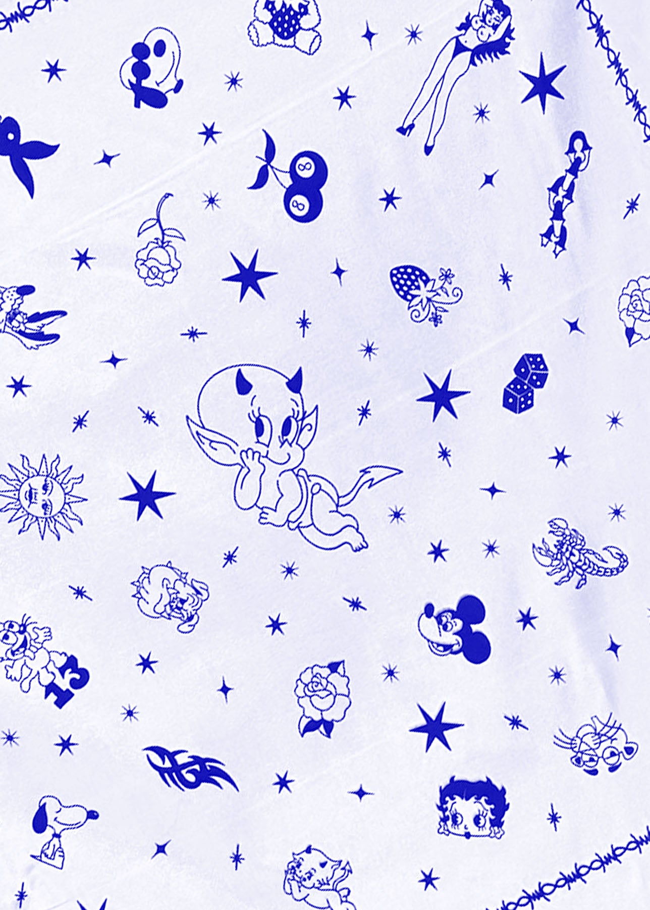 Blue Flash Satin Scarf