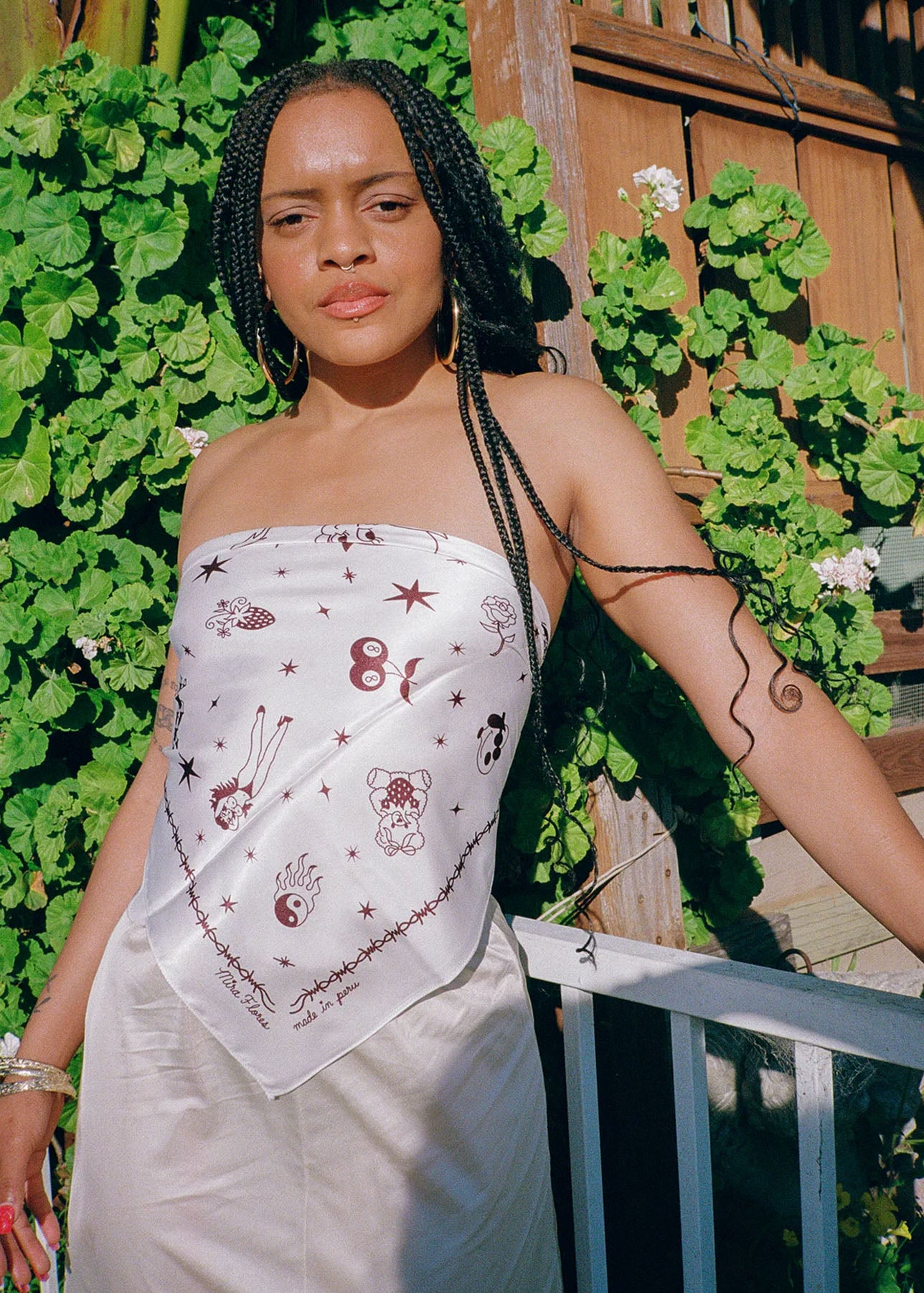 Brown Flash Satin Scarf