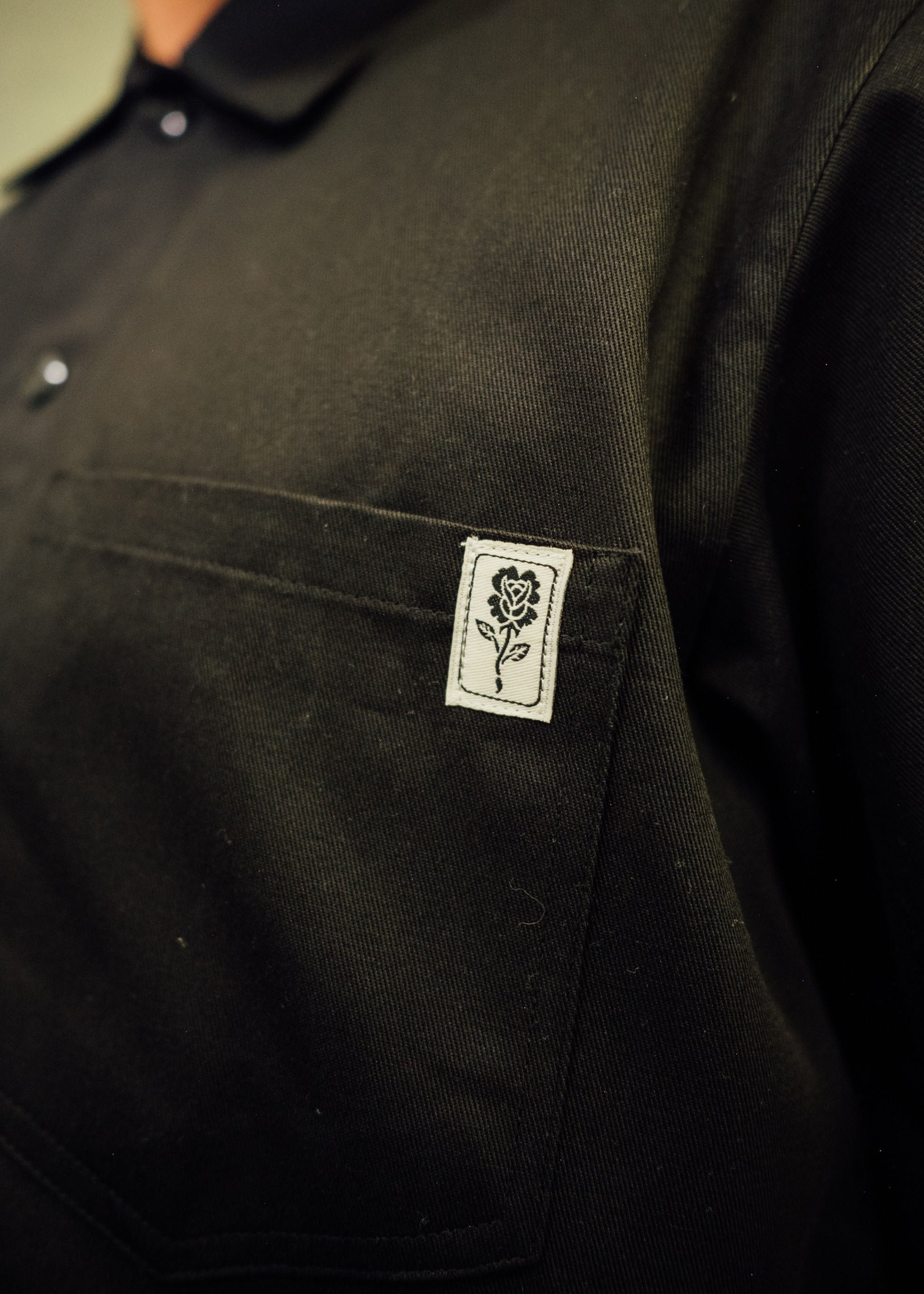 Black Full Length Work Shirt – Mira Flores