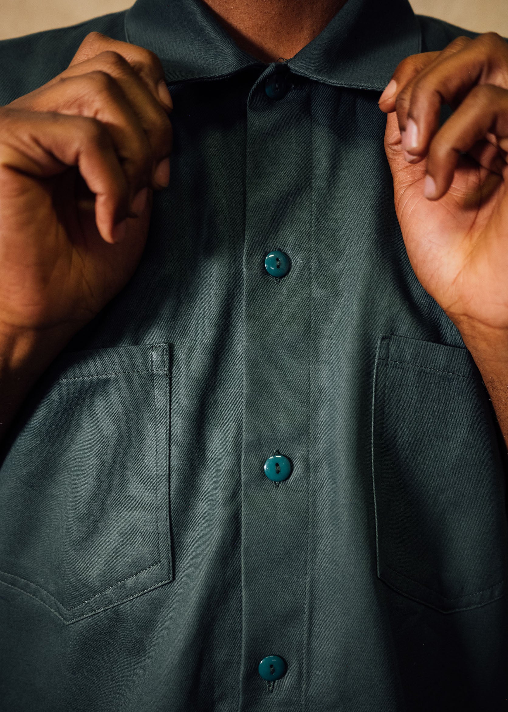 Forest Green Full Length Work Shirt – Mira Flores