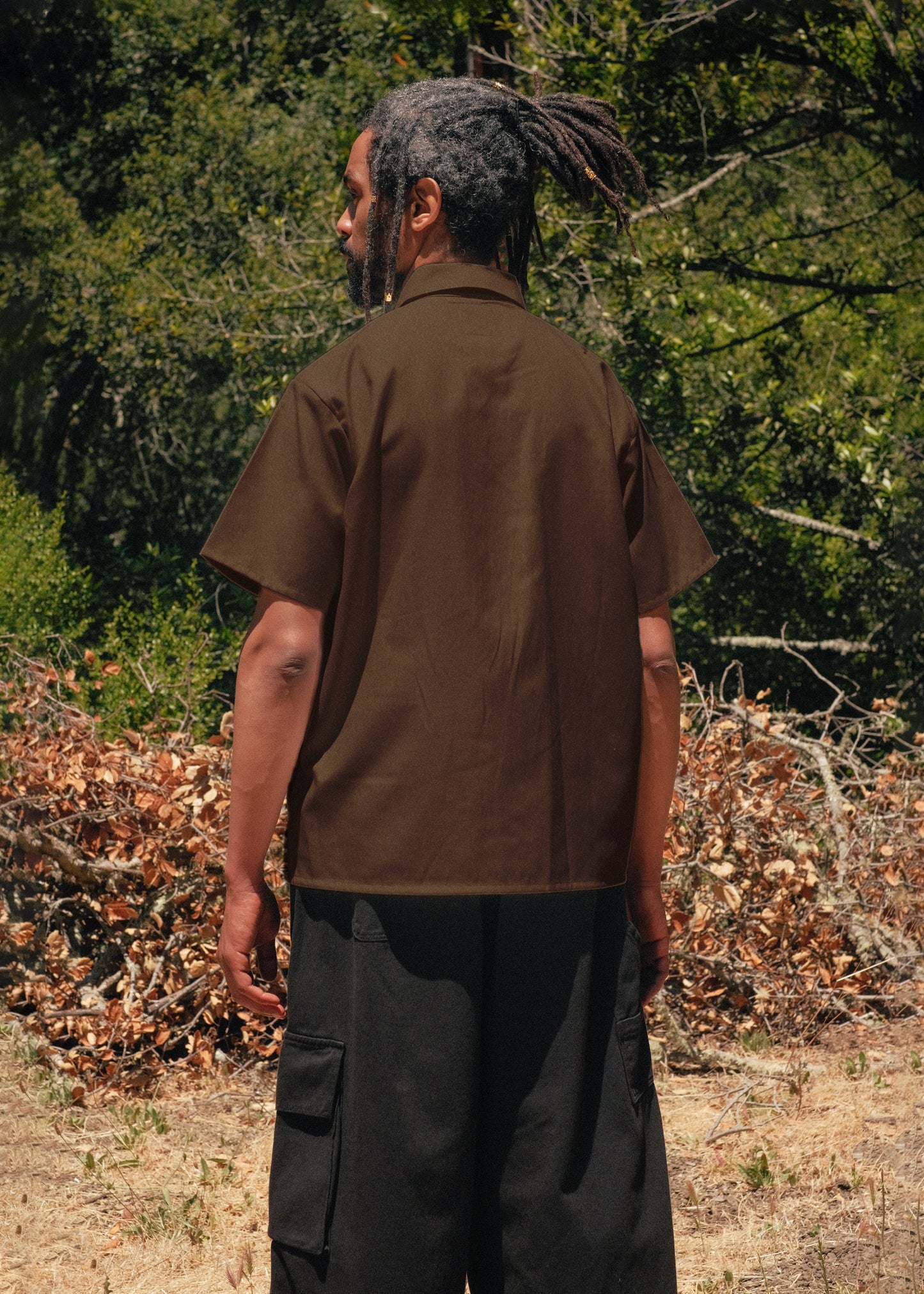 Brown Full Length Work Shirt