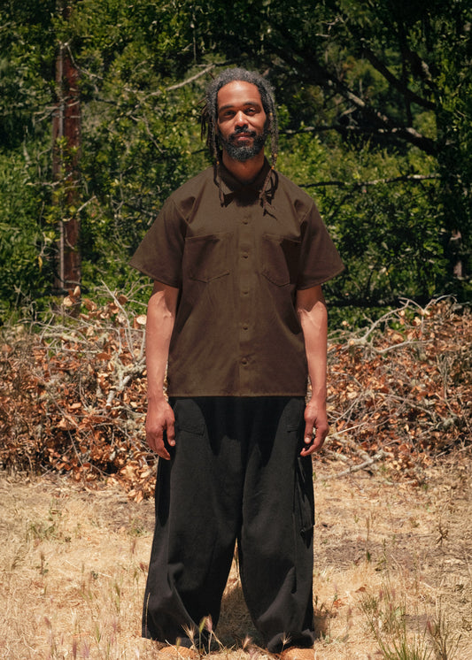 Brown Full Length Work Shirt