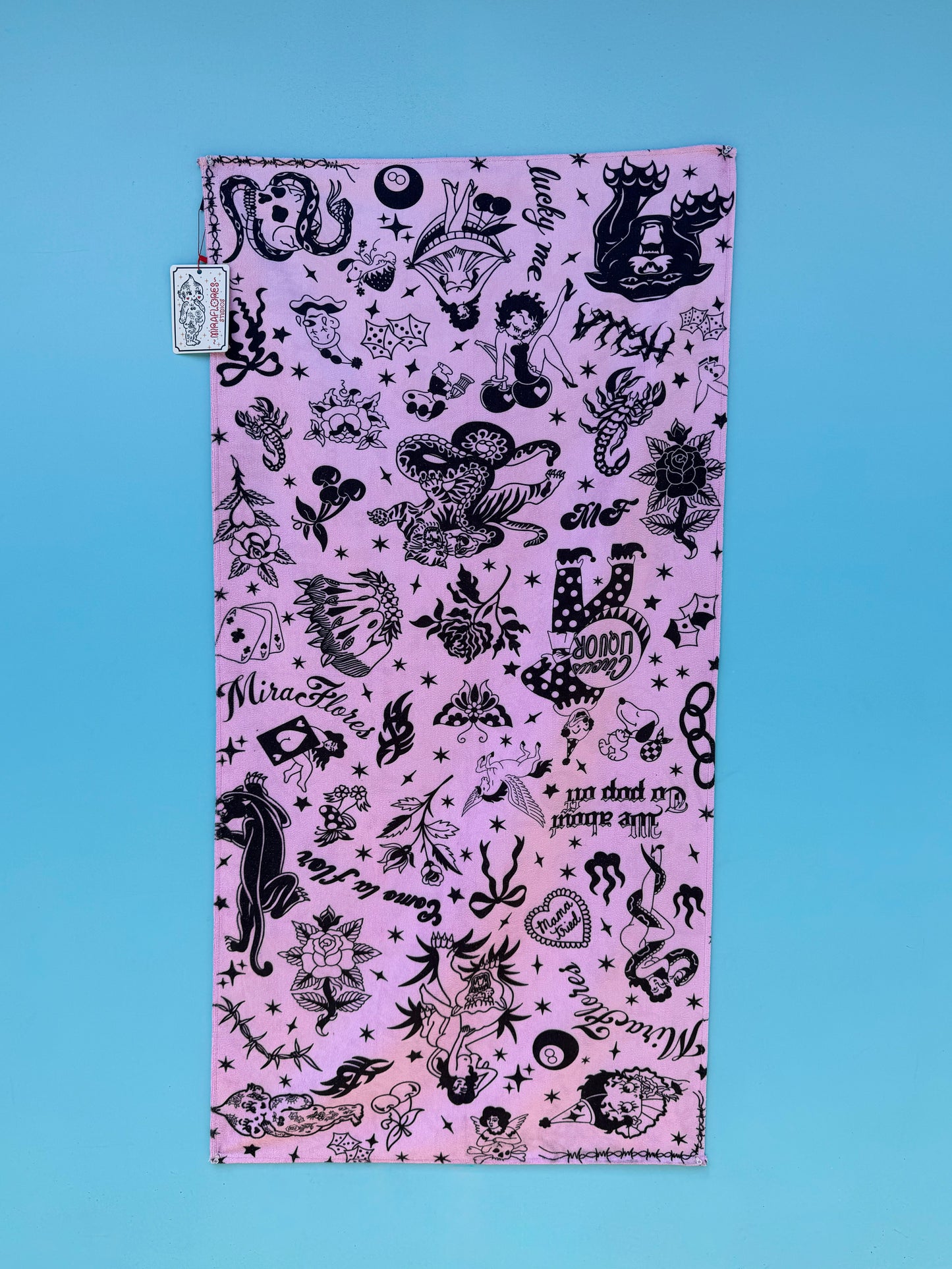 Pink Flash Beach Towel