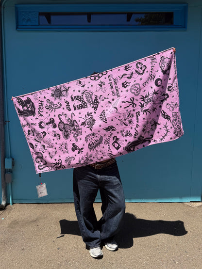 Pink Flash Beach Towel