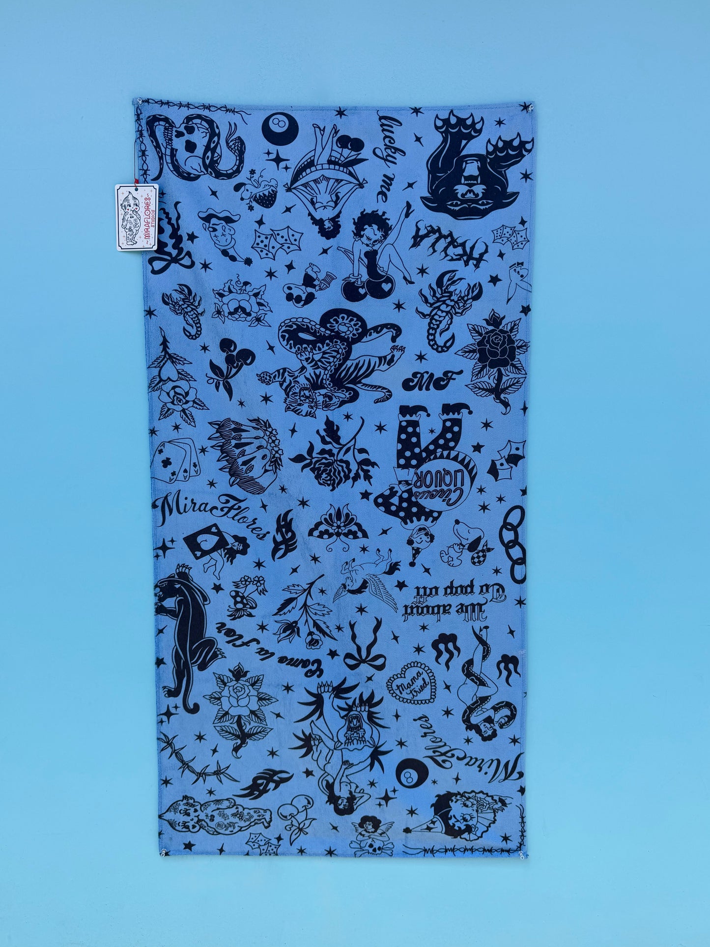 Blue Flash Beach Towel