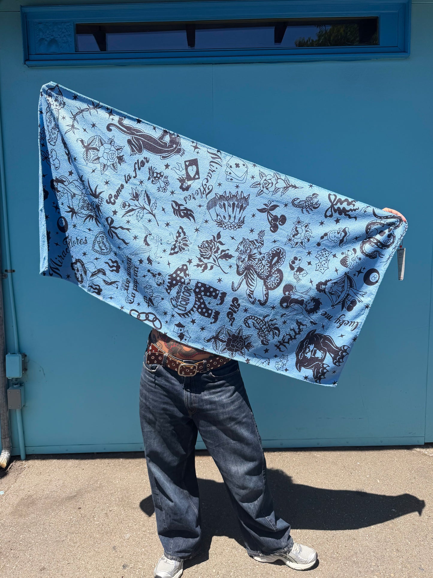 Blue Flash Beach Towel