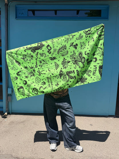 Green Flash Beach Towel