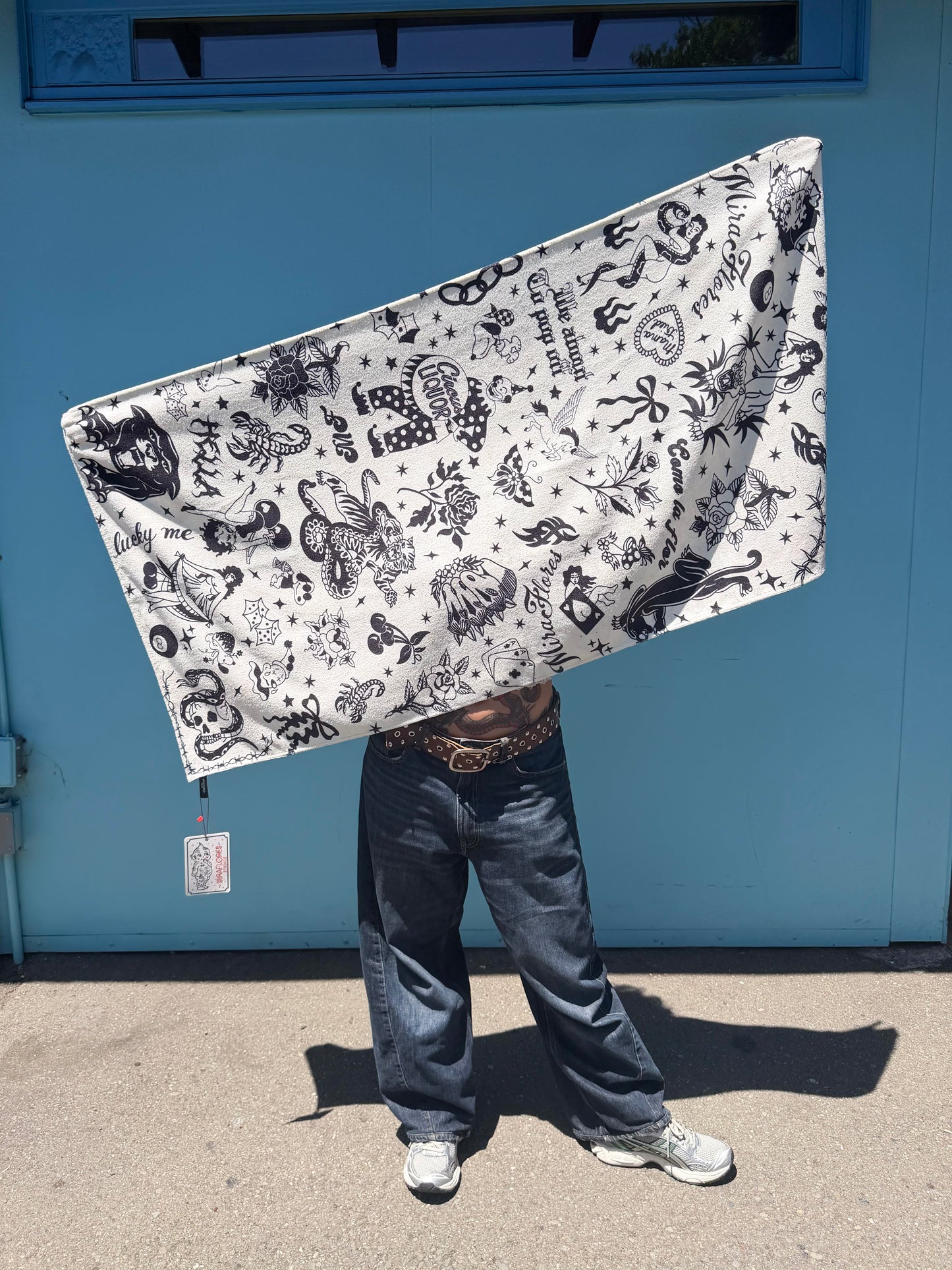 White Flash Beach Towel