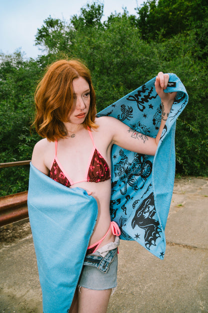 Blue Flash Beach Towel