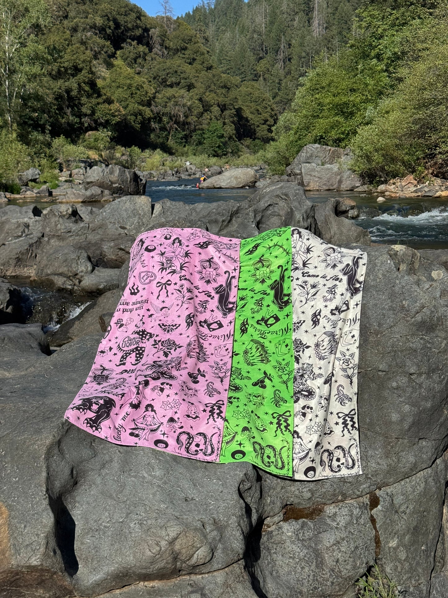 Pink Flash Beach Towel
