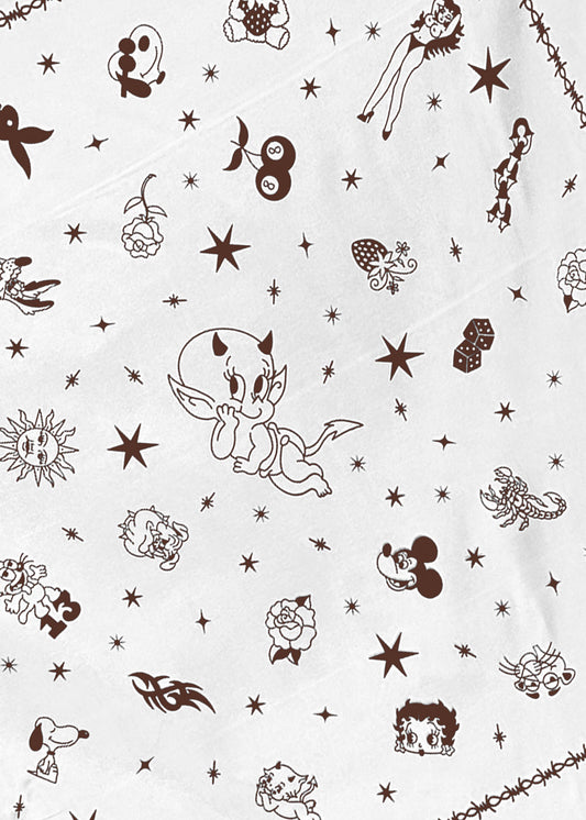 Brown Flash Satin Scarf