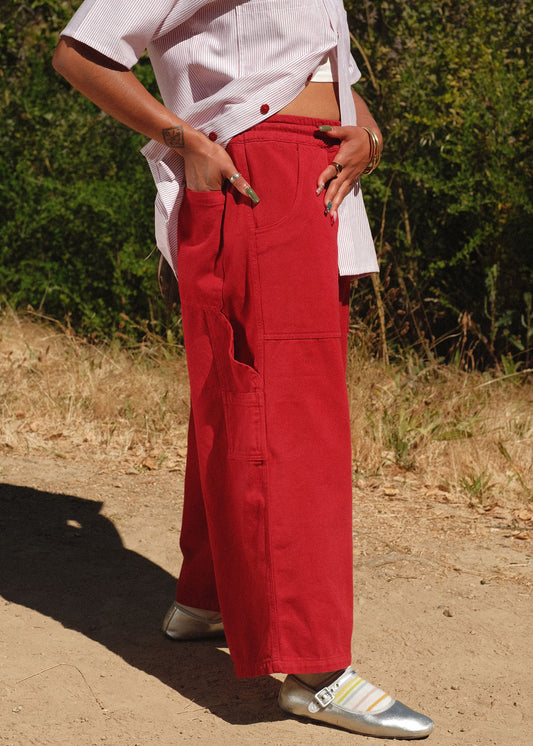 Red Work Pants