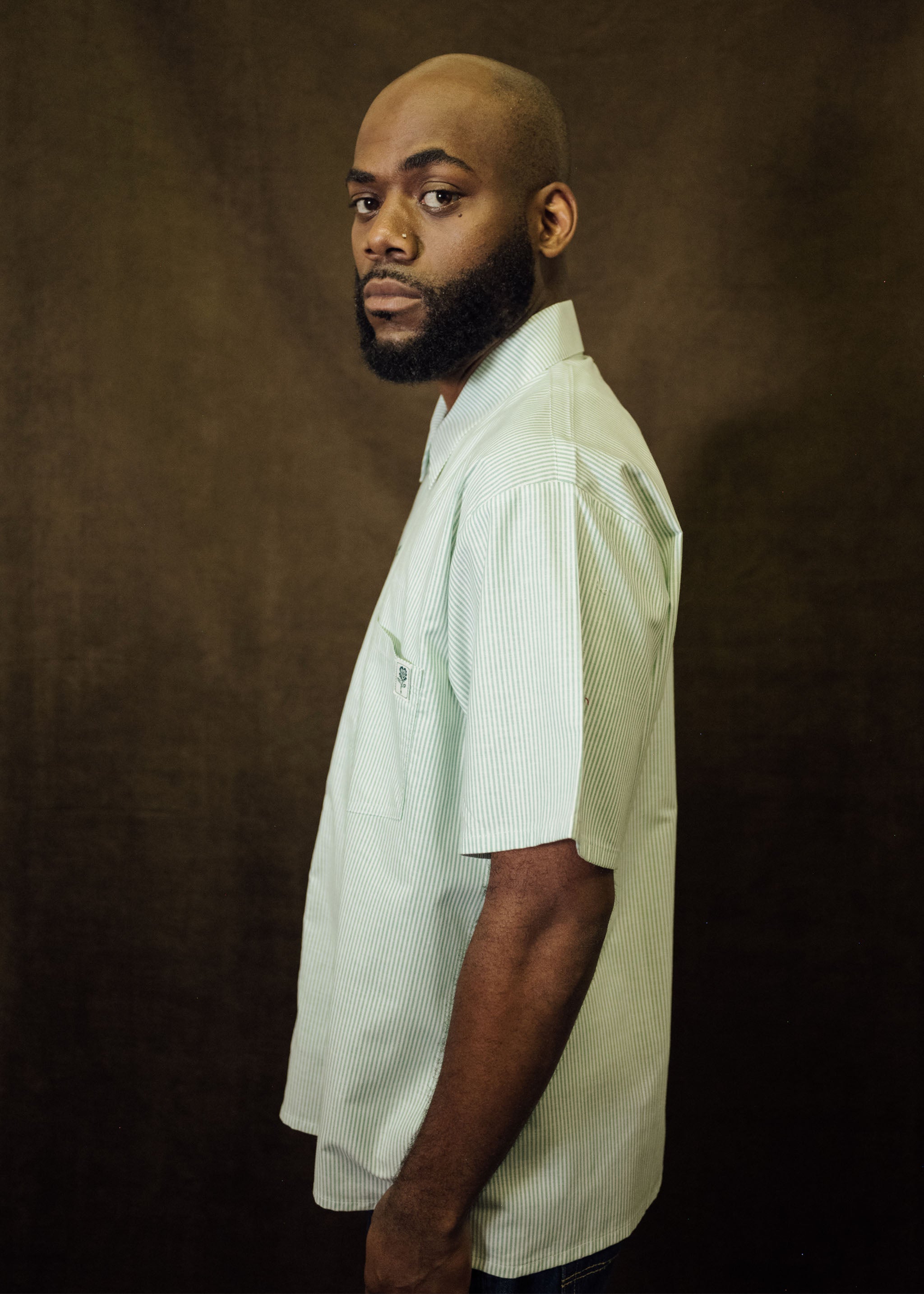 Teal Stripes Full Length Work Shirt – Mira Flores