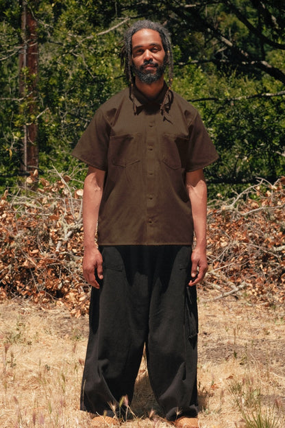 Brown Full Length Work Shirt